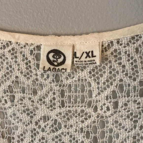 Lagaci Boho Cream Cover Up L/XL - Picture 4 of 5